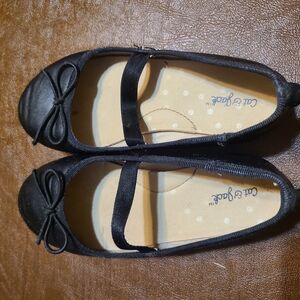 Cat & Jack Black Dress Shoes with Bow